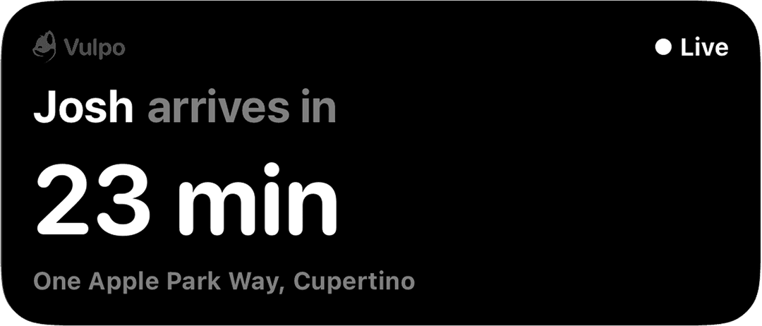 Person tracking Live Activity