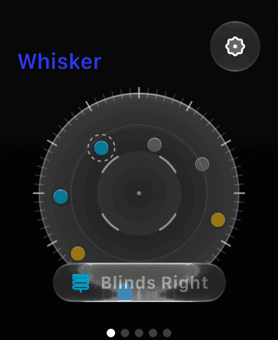 Vulpo on Apple Watch: Whisker radar locked on Blinds Right