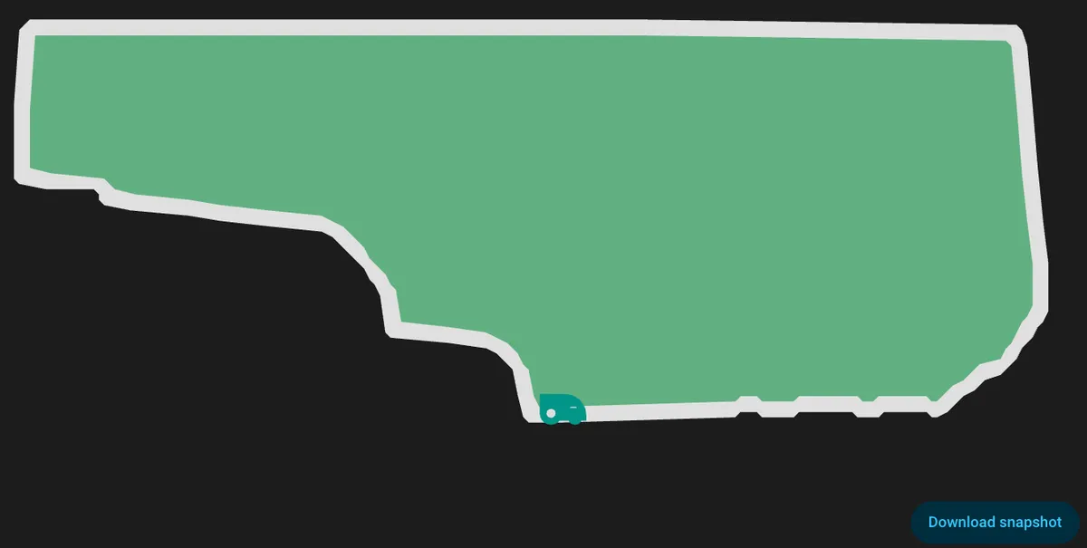 Lawn map with mower position overlay