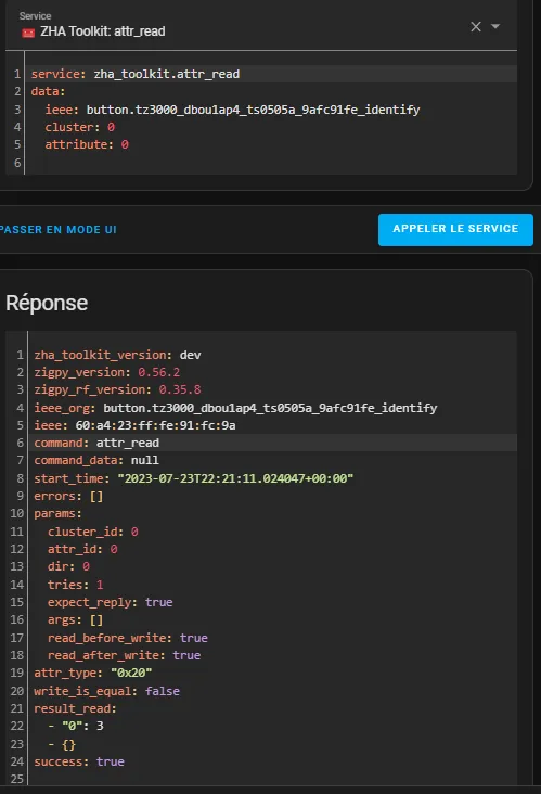 Service Response Example