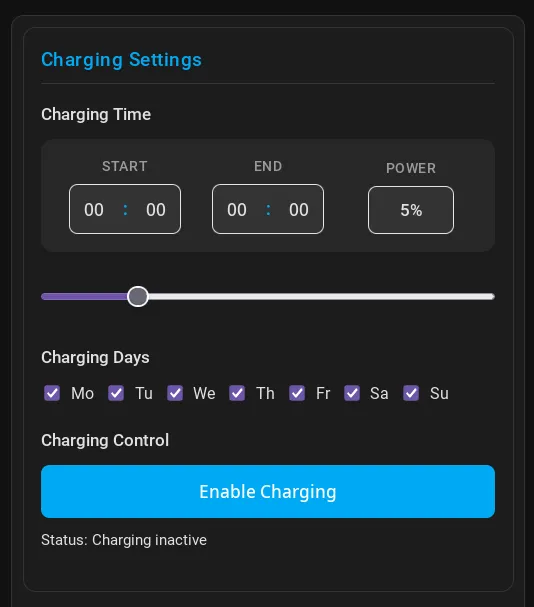 SAJ H2 Charge Card