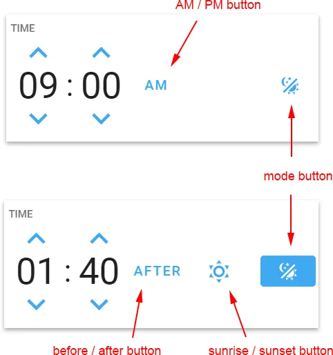 Screenshot from nielsfaber/scheduler-card