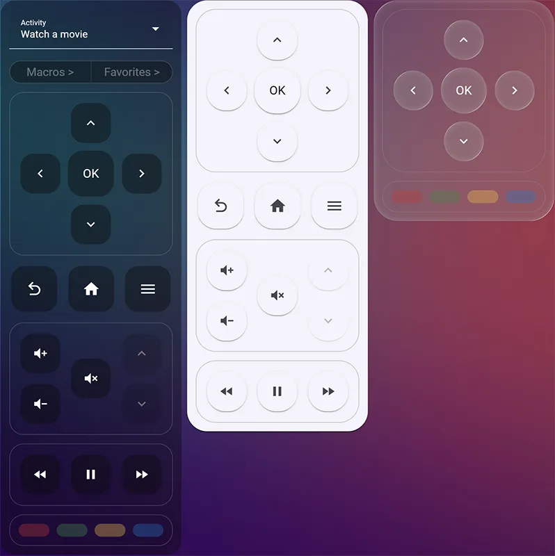 Sofabaton Virtual Remote showing Activity controls