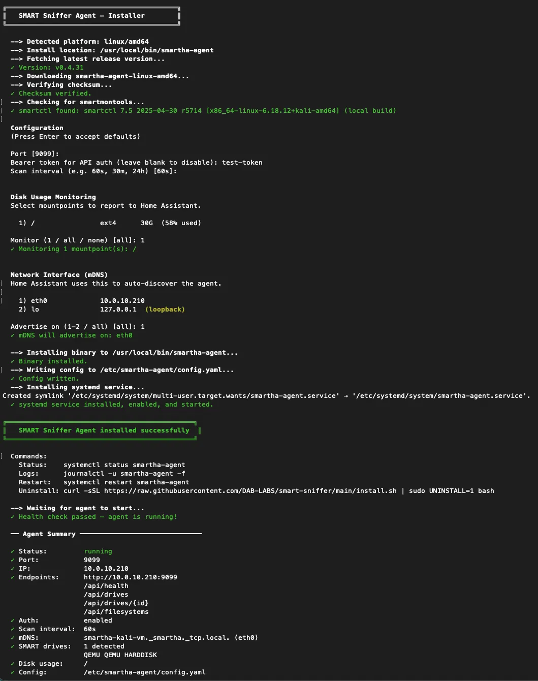 Agent install on Linux