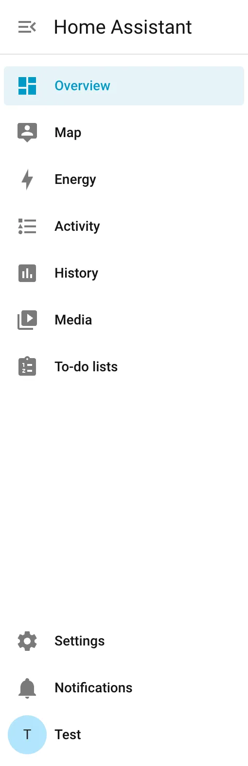 default sidebar