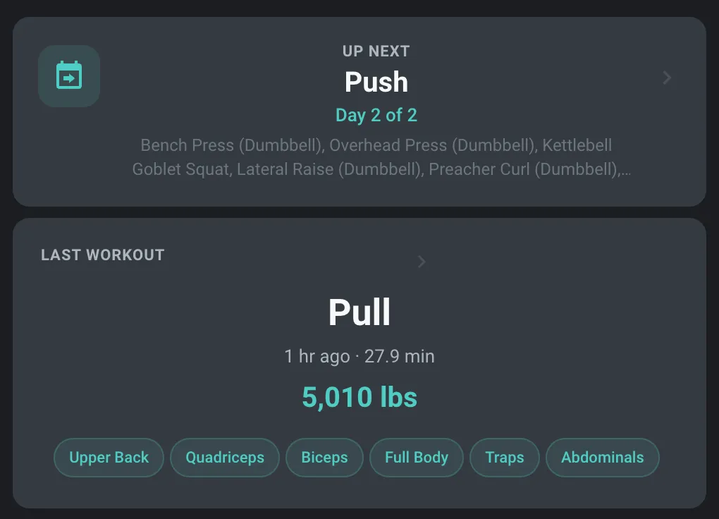 Last Workout