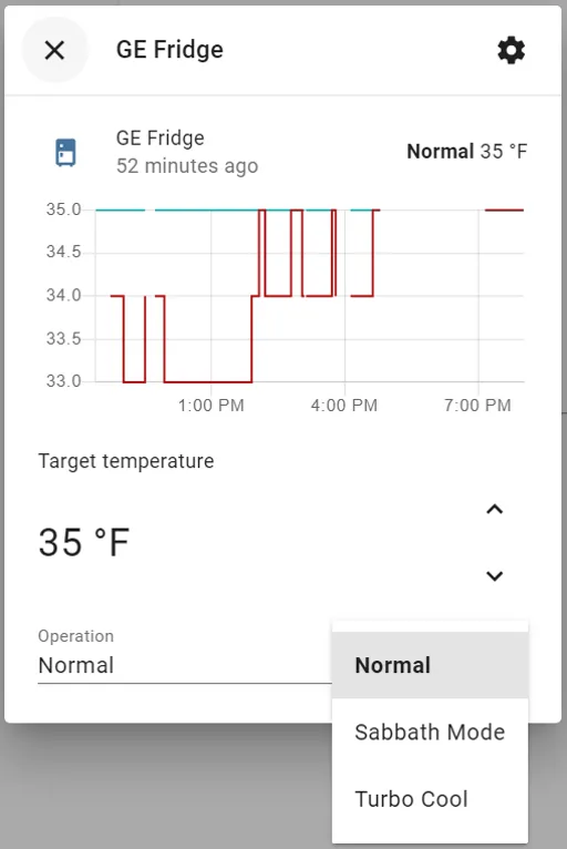 Fridge controls