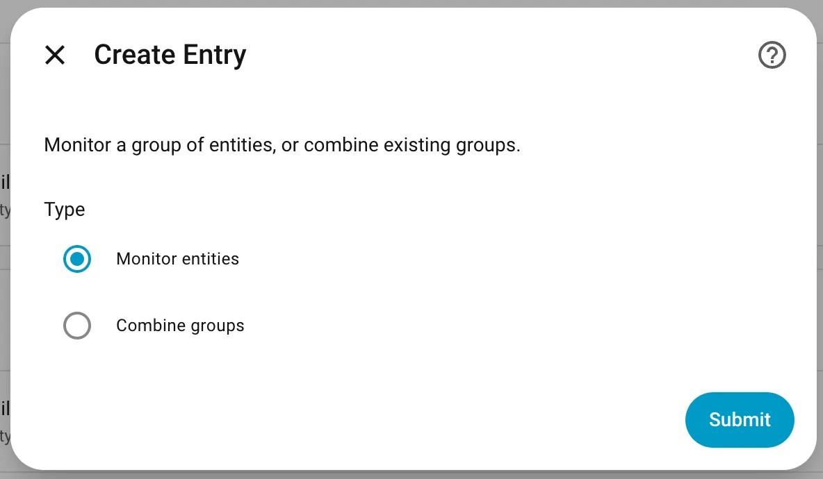 Step 1: Choose Entry Type