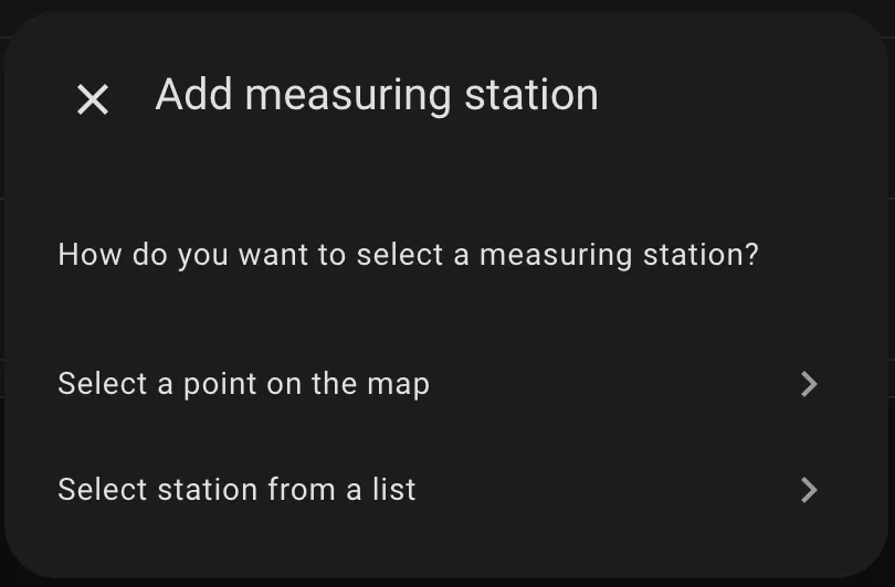 Selecting stations