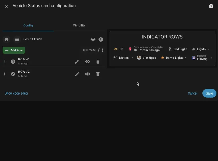 Indicators Rows