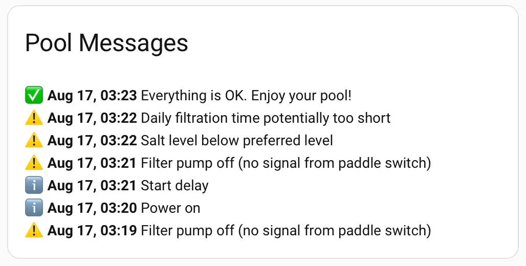 Message history card
