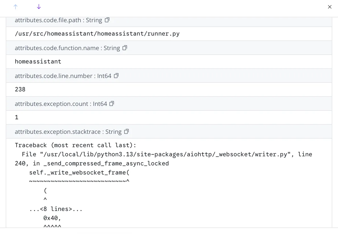 Example OTEL Stack Trace