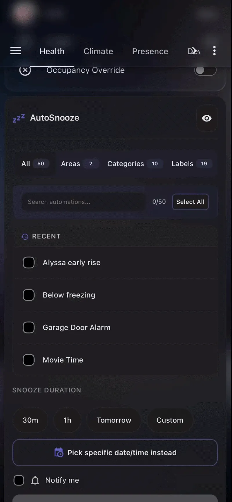 AutoSnooze Demo