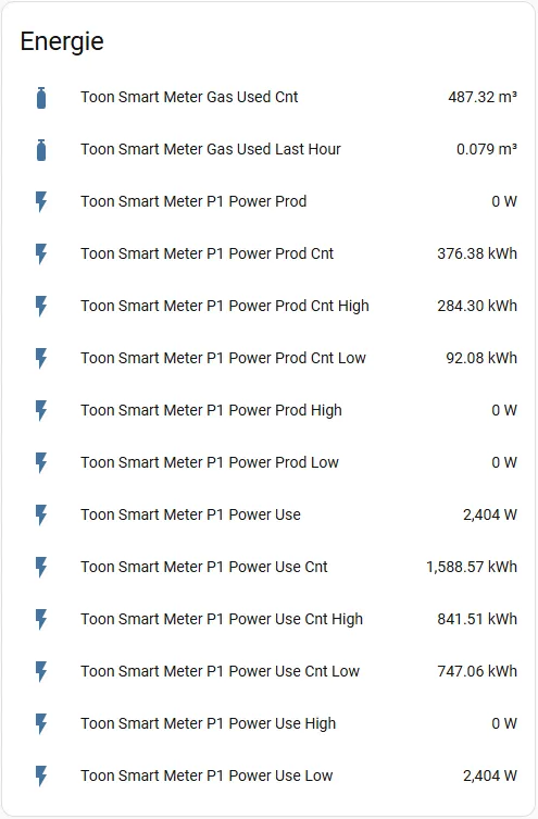 Toon Smart Meter Integration