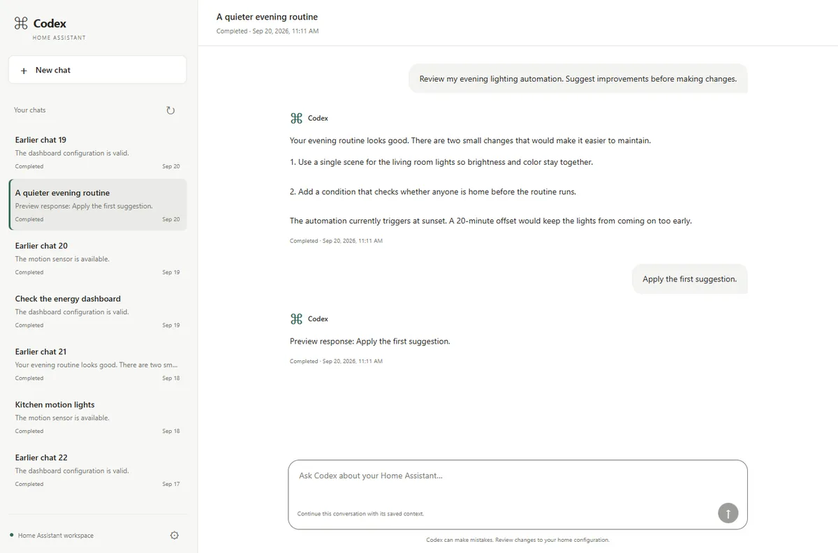 Desktop chat UI with a resizable conversation sidebar and saved messages