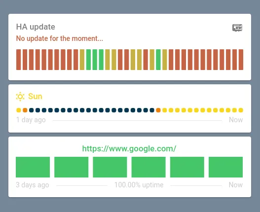 Screenshot from dylandoamaral/uptime-card
