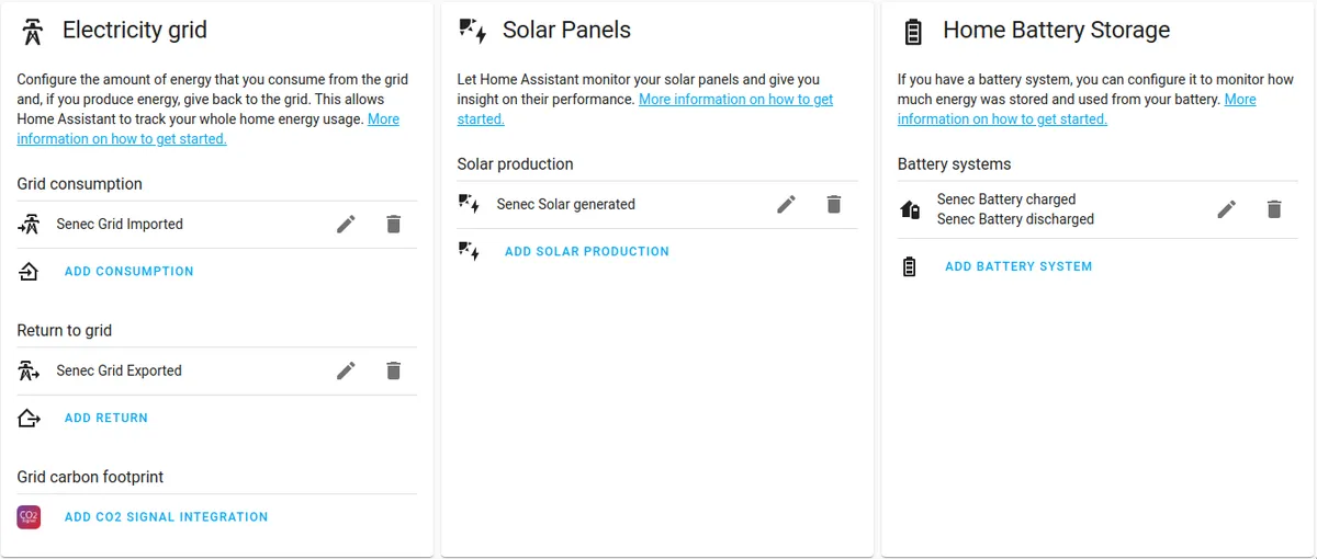Energy Dashboard Setup