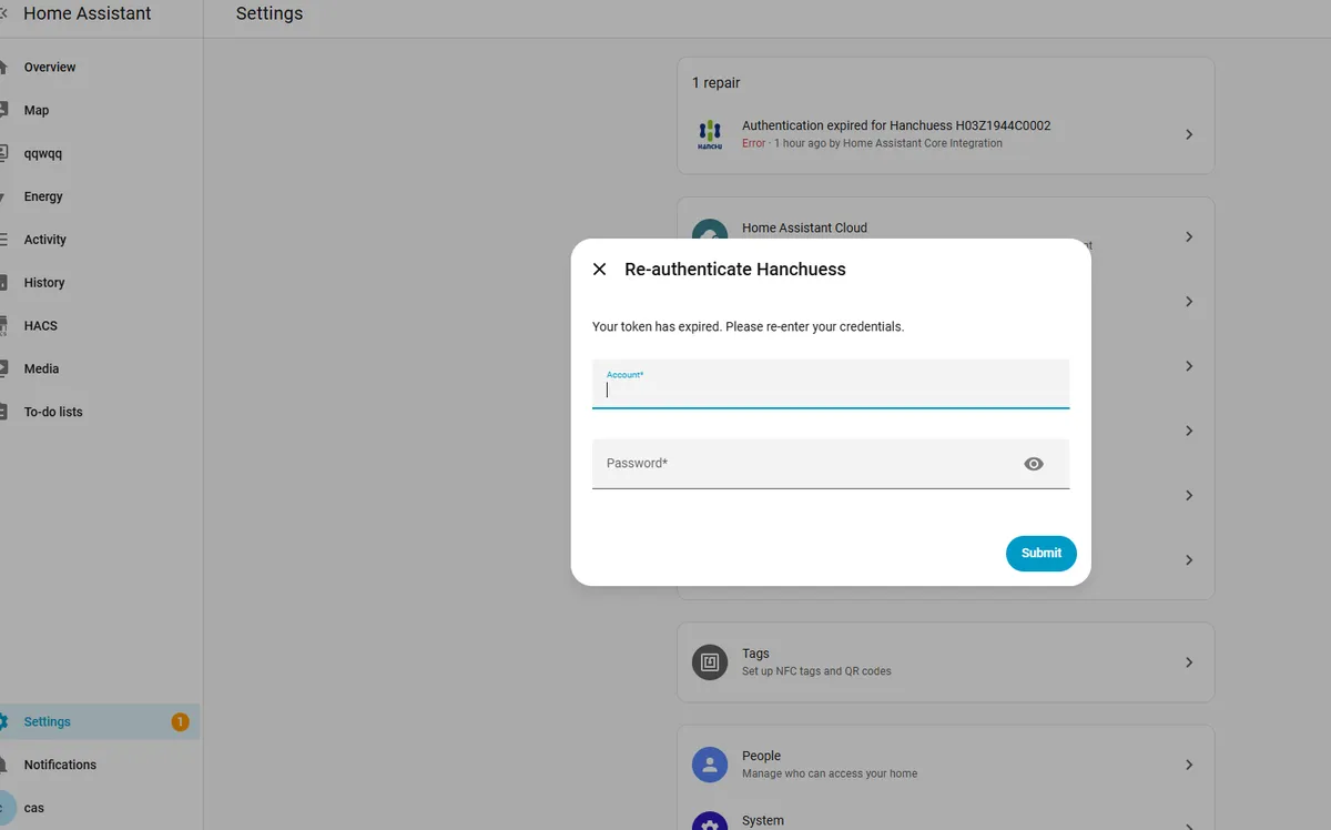 Re-authenticate