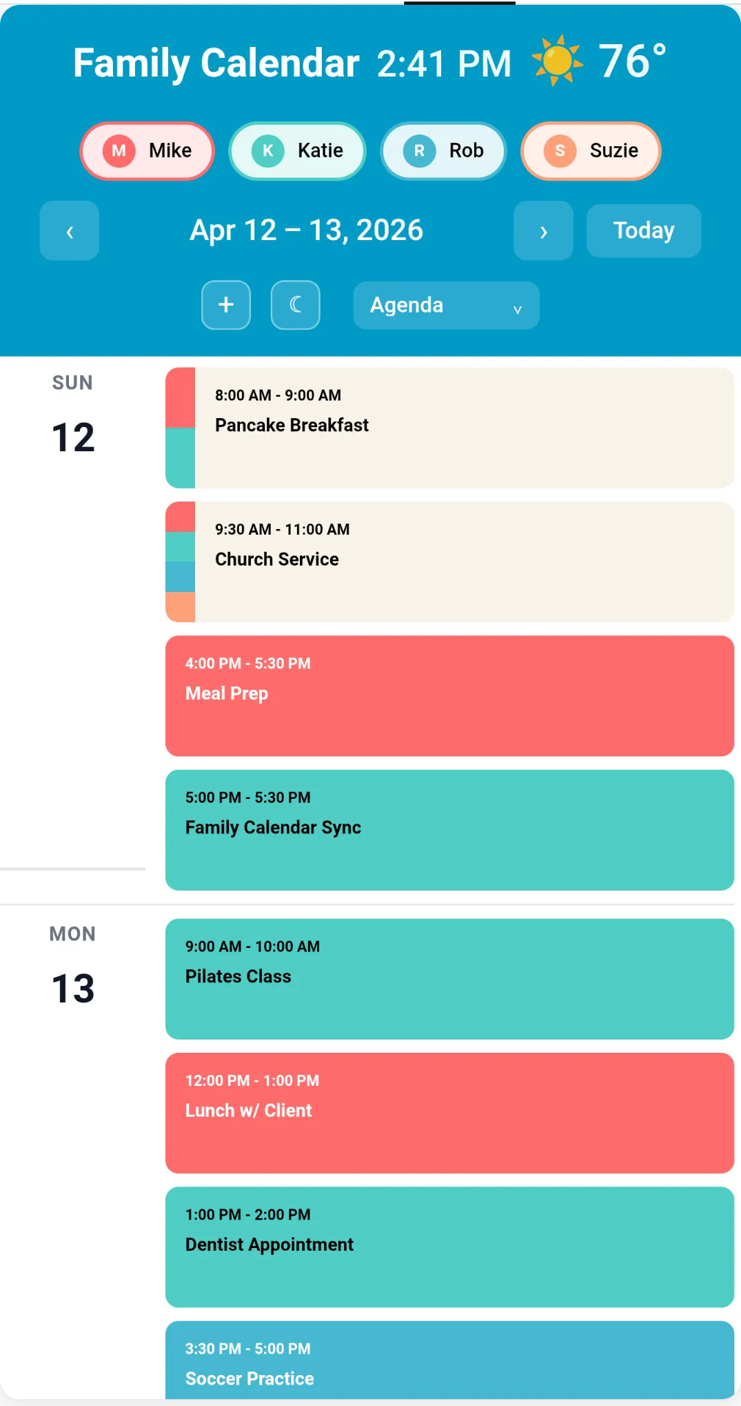 Agenda View