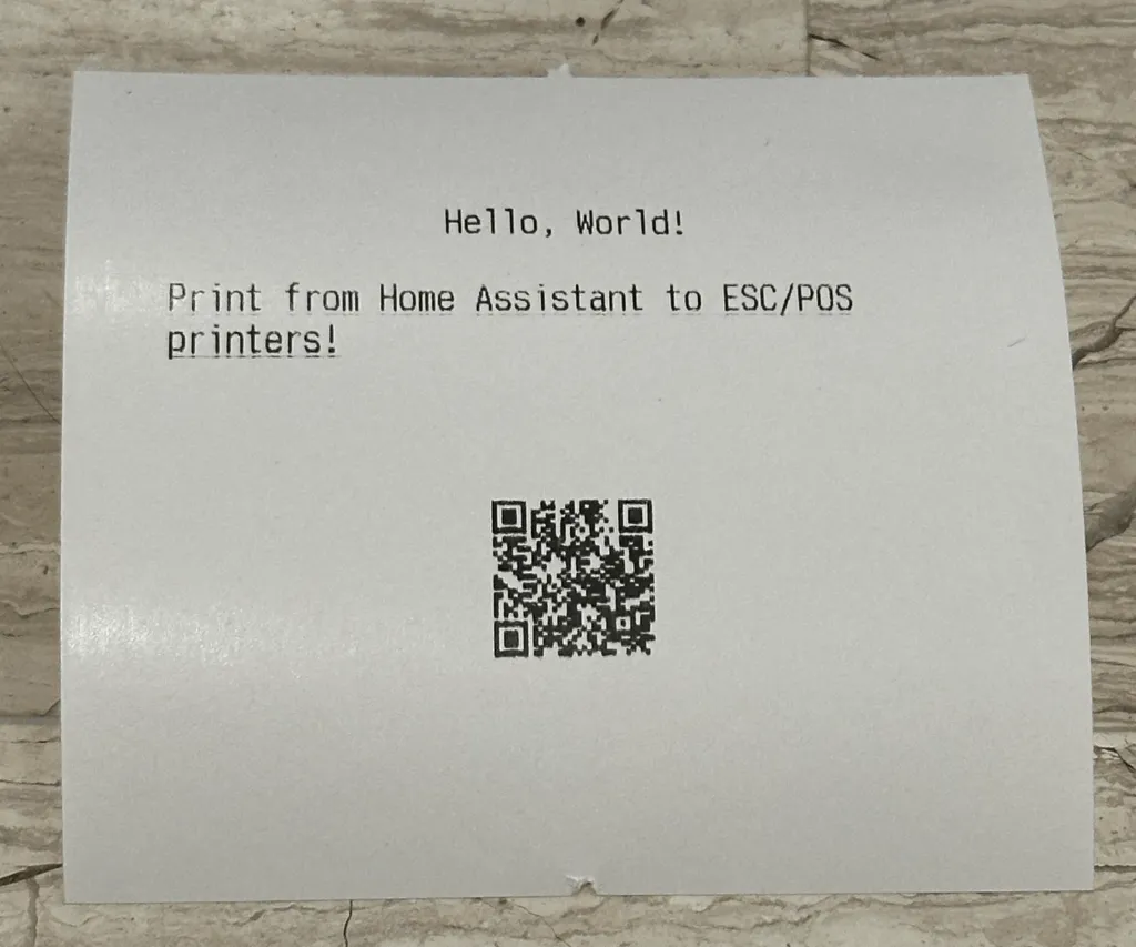 Printed Receipt Example