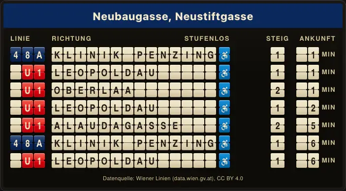 Split-flap card