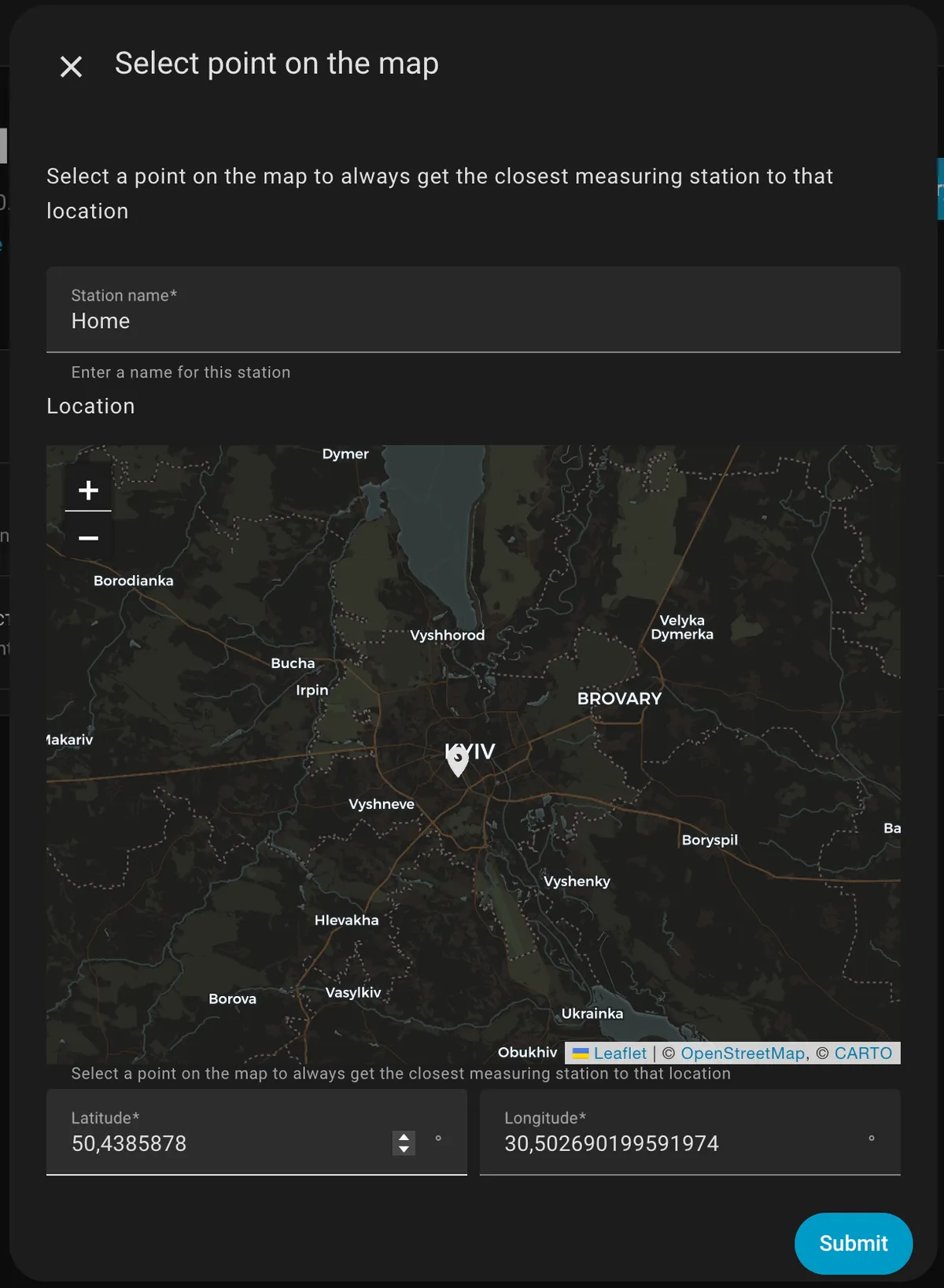 Station from the map