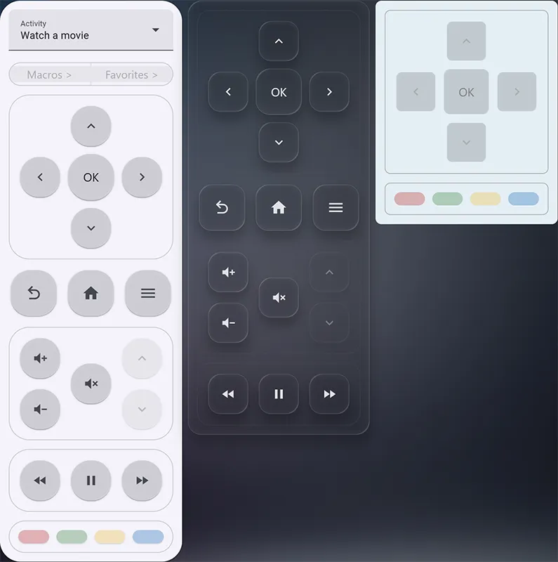 Sofabaton Virtual Remote showing remote buttons