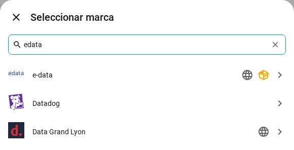 Selección de edata