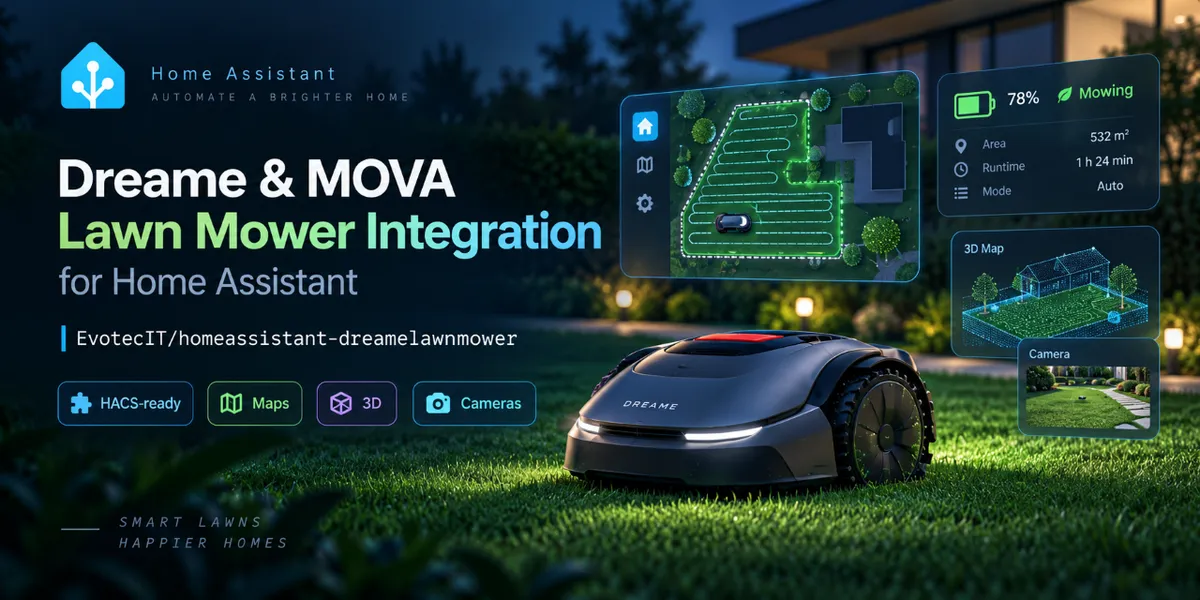 Dreame & MOVA Lawn Mowers for Home Assistant
