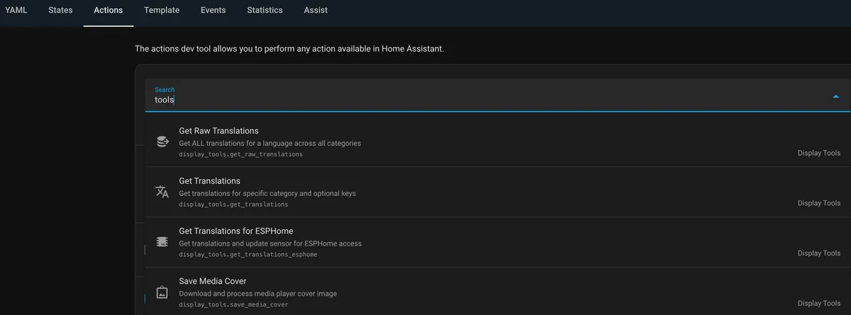 Screenshot from alaltitov/homeassistant-display-tools