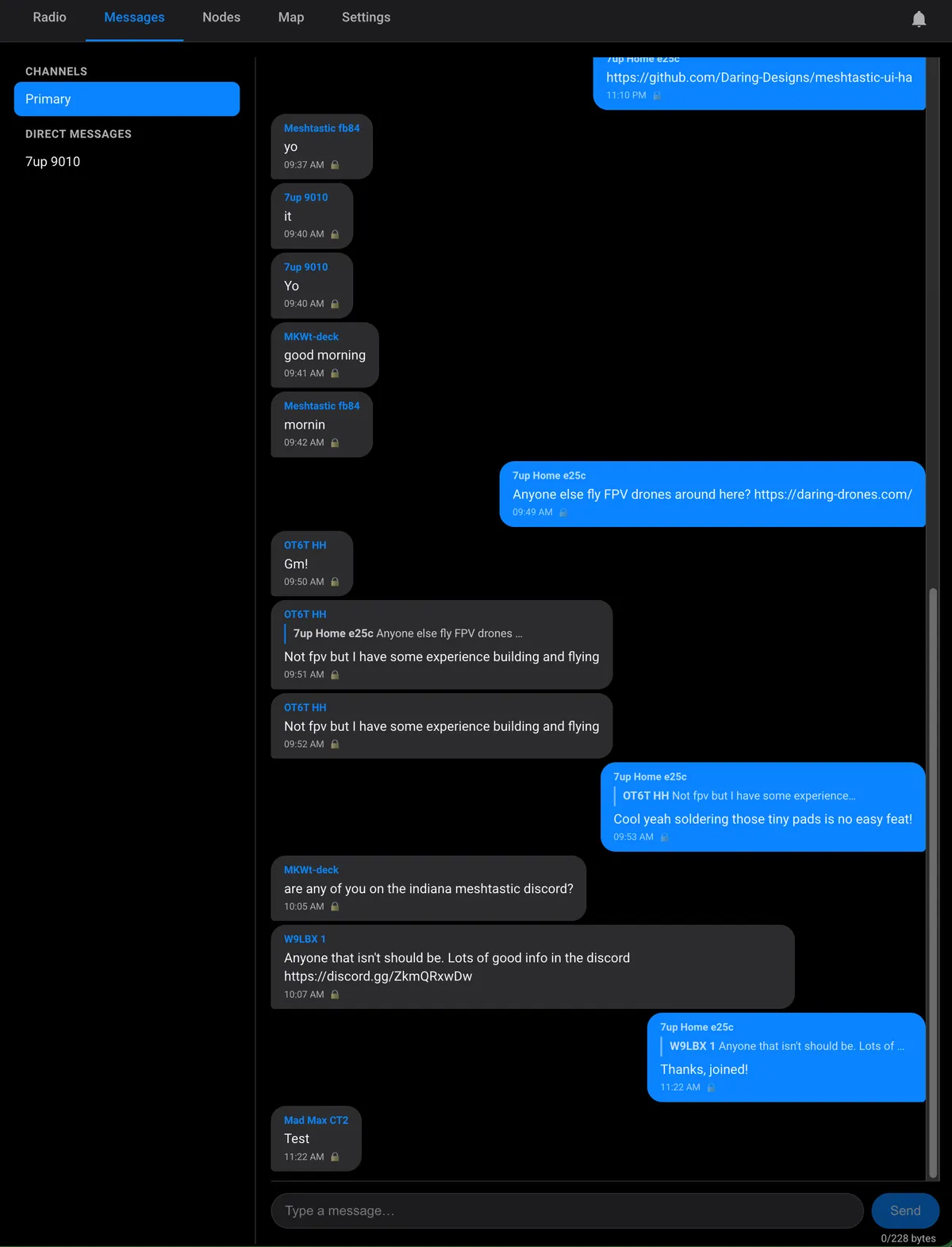 Messages Tab