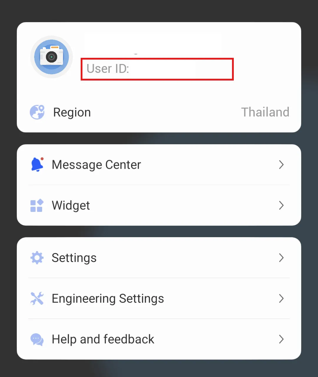 LifeSmart mobile app email/user ID and country/region screen