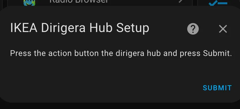Screenshot 1 von IKEA Dirigera Hub Integration