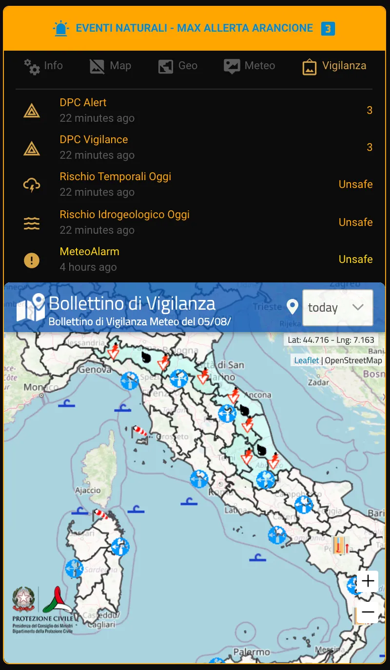 Screenshot 3 von Dipartimento Protezione Civile