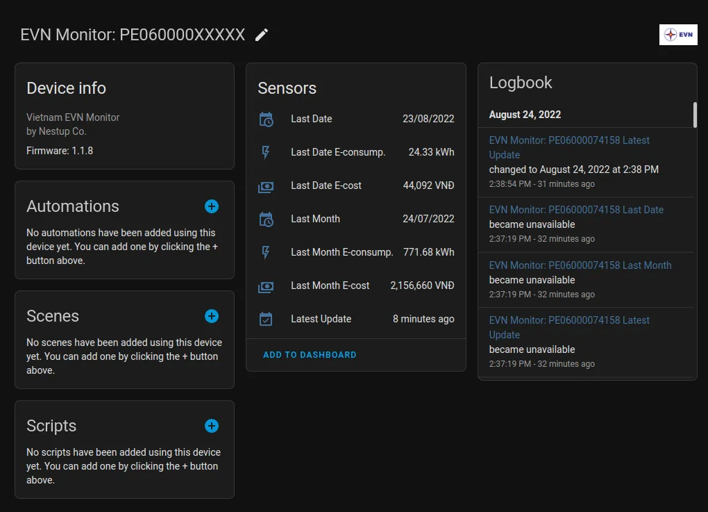 Screenshot from trvqhuy/nestup_evn
